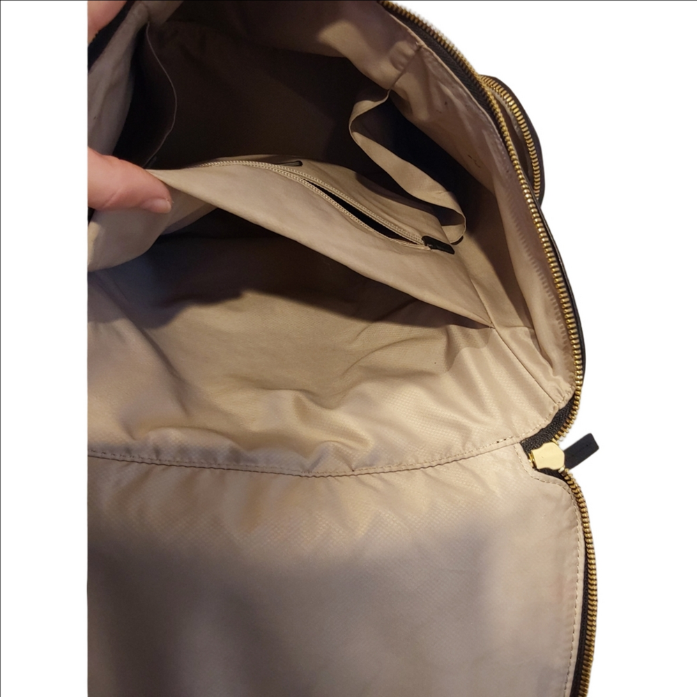 Tumi Voyageur Lexa Zip Flap Backpack Backpack in Black and Gold Hardware - Picture 13 of 14